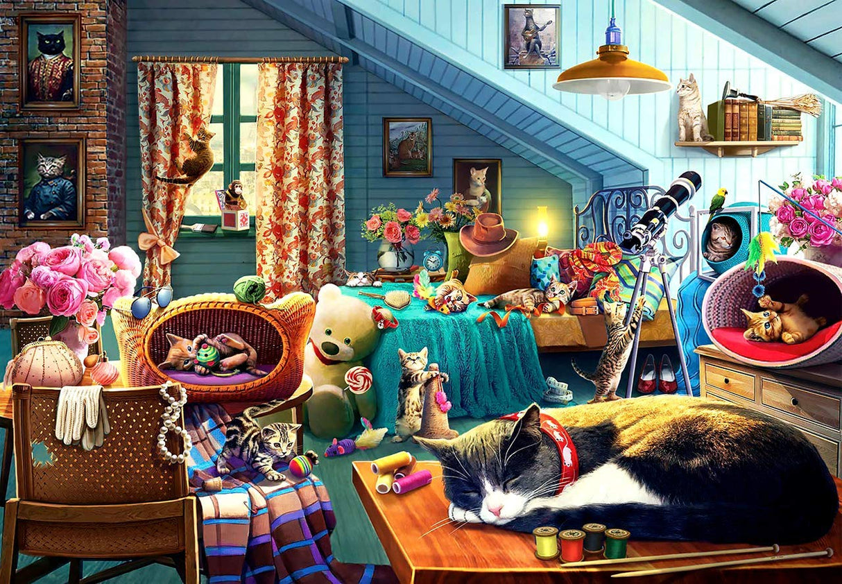 Anatolian Puzzle - Kitten Play Bedroom, 260 Piece Jigsaw Puzzle, #3331, Multicolor Anatolian