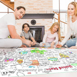 Licidecopai 54x33 Inch US Themed Giant Coloring Poster for Kids - Large US Map Coloring Table Cloth for Children's Birthday Party Licidecopai