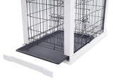 zoovilla White Dog Cage with Crate Cover, Dog Kennel Medium zoovilla