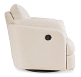 Signature Design by Ashley Modmax Coastal Press-Back Swivel Glider Rocker Recliner with Machine Washable Cover, Hidden Storage Compartments and 2 Bolster Pillows, Beige Signature Design by Ashley