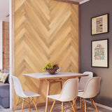 COLAMO 10PCS Faux Teak Peel and Stick Wood Panels for Wall, Vintage Farmhouse Adhesive Shiplap Boards for RV Backsplash, Living Room, Bed Room, Accent Wall, Self Stick On Wooden Paneling(12.4sqft) COLAMO