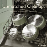 CAROTE Pots and Pans Set, Nonstick Cookware Set Detachable Handle, 11pcs Induction Kitchen Cookware Sets Non Stick with Removable Handle, RV Cookware Set, Oven Safe, Sage Green CAROTE