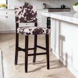 Linon Udder Madness Corey Bar Stool, 19"W x 22.5"D x 44.75"H, Brown Linon
