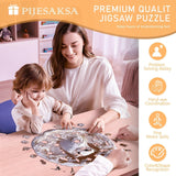Wooden Puzzles for Adults, Flat Puzzle with 3D Visual Effect, Paper Carved Owl Puzzle, Wooden Jigsaw Puzzles for Adult, Unique Shape Wood Puzzles Adult, Wall Art Canvas Puzzle (M-11.4*11.2in-200pcs) Pijesaksa