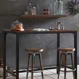 MUPATER 47'' Rustic Brown Industrial Tall Bar Table for Dining Room and Kitchen MUPATER