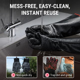 ThermoPro BBQ Gloves Oven Gloves, 932°F Heat Resistant Gloves for Cooking, 14" Waterproof Grilling Gloves for Men/Women, Non-Slip Neoprene Fire Gloves for Fire Pit BBQ Smoker Accessories ThermoPro