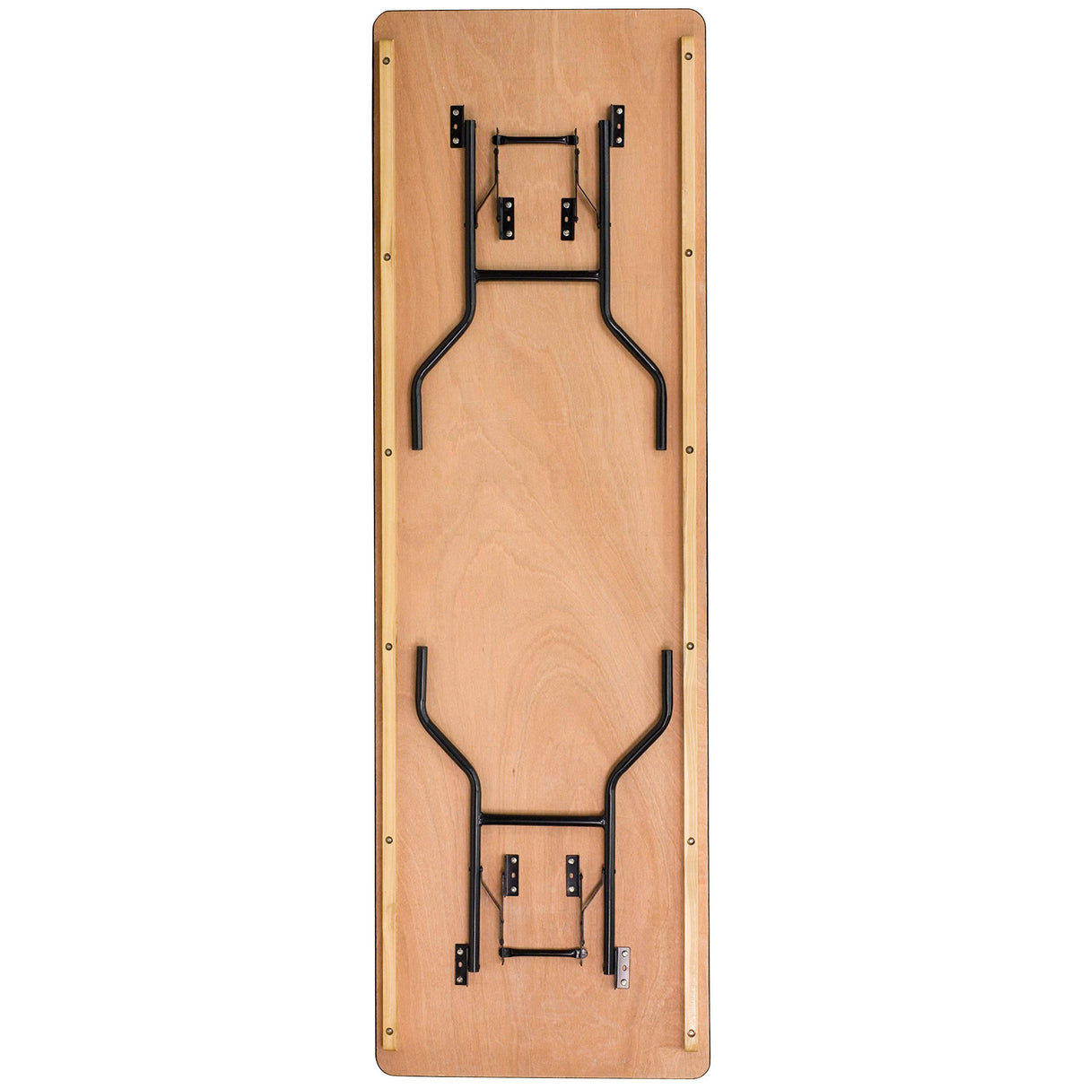 Flash Furniture Gael 8-Foot Rectangular Wood Folding Banquet Table with Clear Coated Finished Top Flash Furniture