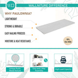 Wallniture Minori Washed White Floating Shelves for Wall Storage, Bathroom Shelves Over The Toilet Storage, Wood Wall Shelves Set of 3 with White Brackets Wallniture