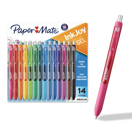 Paper Mate InkJoy Gel Pens, Medium Point, Assorted Colors, Set of 14 Paper Mate