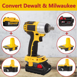 DM18D Converter for DeWalt 18v to 20v Battery Adapter,for Milwaukee M18 18v Batteries Adapter, Convert to DC9096,fit for DeWalt 18v XRP Ni-Cad Cordless Tool,Upgraded Version of DCA1820,with USB port Echoyee