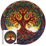 Tree of Life Puzzles for Adults 1000 Pieces, Mandala Tree Jigsaw Puzzles, Nature Plant Round Puzzles, Hard Challenging Puzzles PPuzzling
