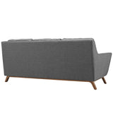 Modway Beguile Mid-Century Modern Sofa With Upholstered Fabric In Gray Modway