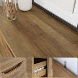 HOSTACK Modern 5 Drawer Dresser for Bedroom, Chest of Drawers with Storage, Wood Storage Chest Organizers with Cut-Out Handles, Accent Storage Cabinet for Living Room, Entryway, Hallway, Rustic Brown HOSTACK