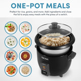 Aroma Housewares 1.5Qt. Rice & Grain Cooker (ARC-363NGB),Black,6-Cup Cooked / 3-Cup Uncooked AROMA