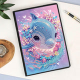 DCIDBEI Diamond Painting Notebooks A5 Blank Diamond Art Notebooks Diary Journal Book Diamond Painting Sketchbook A5 Diamond Painting Notebook Writing Pad Adults Dolphin Notebook DCIDBEI