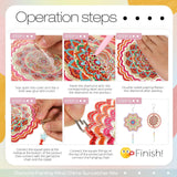 Queekay 2 Pieces 3D Diamond Painting Wind Chime Diamond Art Suncatcher Kits Three Dimensional by Number Hanging Ornament Double Sided Crystal Suncatcher Window Decor for Home Wall Garden(Flower) Queekay