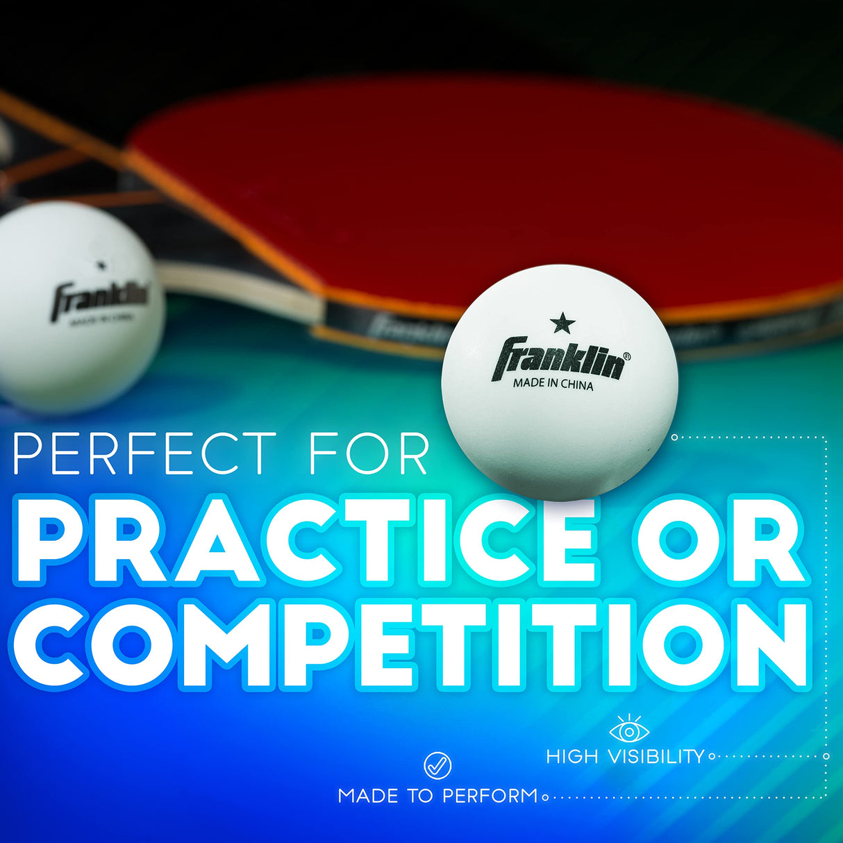 Franklin Sports Ping Pong Balls - Official Size + Weight White 40mm Table Tennis One Star Professional Durable High Performance 12 Count (Pack of 1) Packaging may vary, White Franklin Sports