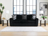 Signature Design by Ashley Midnight-Madness Modern Anti Sage Sofa with Reversible Cushions, Black Signature Design by Ashley