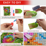 Yikenjoy Rose Diamond Art Kit for Adults – 5D Diamond Painting Kit for Beginner, Full Drill DIY Rainbow Rose Diamond Art, Relaxing & Fun Diamond Art Kits for Adults, Wall Decor 16 x 12 in Yikenjoy