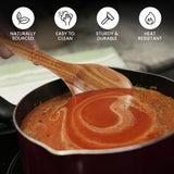 Zulay Kitchen Premium Large Teak Wooden Spoon For Cooking - Durable Wooden Cooking Utensil, Perfect Wooden Kitchen Utensil Set Addition, Smooth Finish Natural Teak Spoon, Non-Stick Wooden Spoon Zulay Kitchen