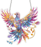 SKRYUIE Hanging Diamond Art Kits for Adults Bird, DIY Window Pendant Diamond Painting Kit Sun Catcher, Special Shaped Crystal Acrylic Double Sided, Porch Outdoor Garden Ornaments 7.486 x 7.29 Inch SKRYUIE
