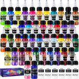 Roizefar Airbrush Paint, 44 Colors with 6 Thinner, Airbrush Paint Set Includes Iridescent & Metallic & Neon & Classic Colors, Water-Based Air Brush Paints Acrylic Ready to Spray, 20ml/Bottle Roizefar