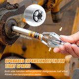 THINKWORK Grease Gun Coupler Set, Double Handle Extra Reach Strong Lock on Greases Gun Couplers with 90°Grease Coupler Adaptor, 12000 PSI Compatible with All Grease Guns 1/8" NPT Grease Gun Fitting THINKWORK