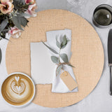 Round Burlap Placemats Set of 30 Boho Braided Table Mats Rustic Farmhouse Woven Placemat Brown Circle Heat Resistant Jute Placemats for Wedding Party Kitchen Dining Table Decor - 12 Inch MAKCNMYM
