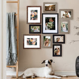 SESEAT Picture Frames Collage, Gallery Wall Frame Set with 11x14 8x10 5x7 4x6 Frames in 3 Different Finishes, Set of 10 SESEAT