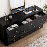 YITAHOME Drawers TV Stand for 65 inches with Power Outlets -Chest of Drawers Dresser with Side Organizer Bag Entertainment Center TV Console, Black YITAHOME