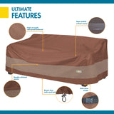 Duck Covers Ultimate Waterproof Patio Sofa Cover, Outdoor Couch Cover with All Weather Protection, Patio Furniture Covers with Attachment Strap, 79W x 37D x 35H inch, Outdoor Sofa Cover Duck Covers
