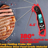 GDEALER Meat Thermometer Digital Instant Read Food Thermometer Waterproof Ultra-Fast for Grill Cooking Kitchen with Backlight & Calibration GDEALER