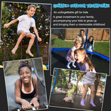 Giantex Trampoline, 12/14/15/16FT Outdoor Recreational Trampoline w/Enclosure Net, Non-Slip Ladder & Basketball Hoop, ASTM Approved, Combo Bounce Outdoor Trampoline for Adults Kids (16FT) Giantex