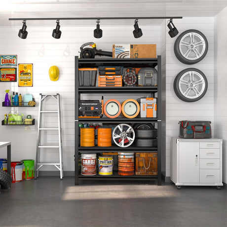 KILISTEELS 72" H X 48" W X 24" D Heavy Duty Garage Shelving Unit 5 Tier 3500 LBS Storage Shelves Adjustable Industrial Metal Wire Shelf Unit for Garage,Basement,Pantry,Warehouse,Commercial KILISTEELS