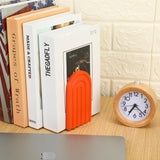 Harloon Boho Bookends Cute Boho Bookshelf Rainbow Book Ends Wood Book Stopper for Shelves Decorative Movies Cds, 5 x 4 x 3 Inch Harloon