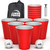 Jumbo Pong - Giant Yard Pong Outdoor Games Yard Games Lawn, Beach, Camping, Tailgating or Backyard - Durable Giant Cups with Indoor/Outdoor Ball and Pump Included Jumbo Pong