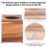 KYDIFS Tissue Box Cover Square, Acacia Wood Tissue Box Holder with Slide-Out Bottom, Wooden Tissue Box Cover Cube for Bathroom, Bedroom, Dinner Table, Office,Kitchen(Square) KYDIFS
