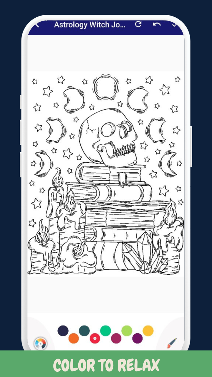 Witch Astrology Coloring Book Fun Relaxation Station