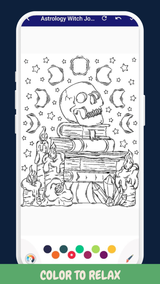 Witch Astrology Coloring Book Fun Relaxation Station