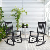 MAMIZO Wooden Rocking Chair Outdoor with High Back,Indoor, Oversized, Easy to Assemble for Garden,Lawn, Balcony, Backyard,Porch,Wooden Porch Rocker MAMIZO