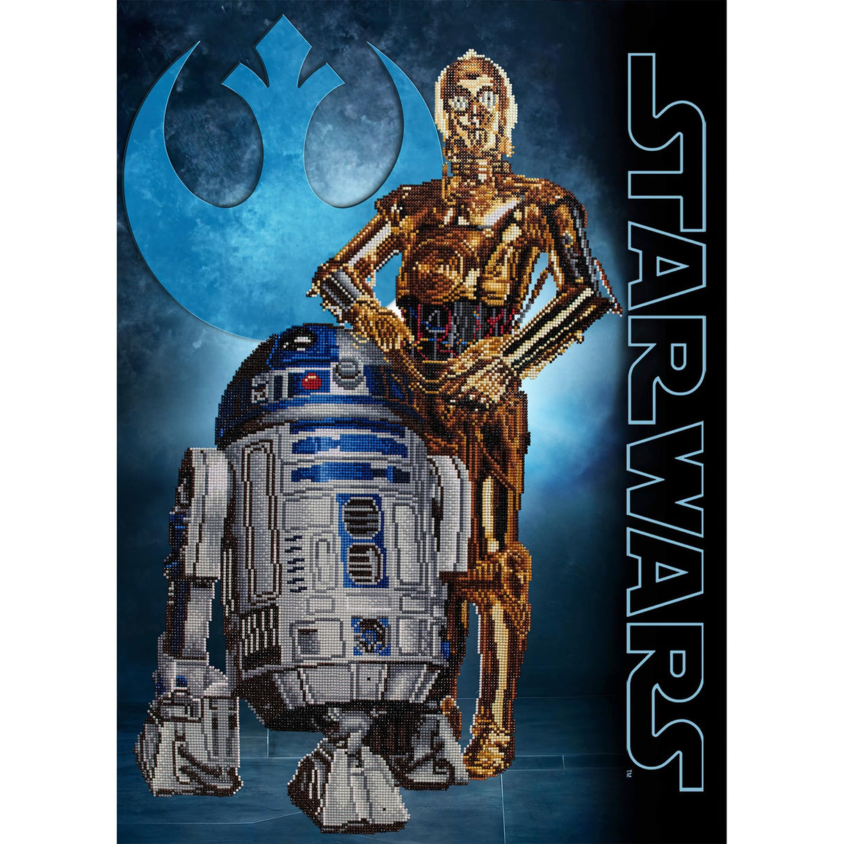 DIAMOND DOTZ Star Wars Droids Diamond Painting Kits for Adults - Diamond Art Kits a Relaxing Creative Craft Kit with Dotz Gems 20x16 DIAMOND DOTZ