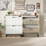 ChooChoo Shoe Storage Cabinet with 2 Flip Drawers, Deodorizing Shoe Organizer Storage for Entryway, Freestanding Hidden Slim Narrow Shoe Rack Cabinet, Antique White & Brown ChooChoo