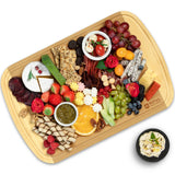 ROYAL CRAFT WOOD Bamboo Cutting Boards for Kitchen, Wood Chopping Boards with Juice Groove, Wooden Cutting Board for Vegetables, Fruit and Cheese Charcuterie Serving Tray XL, 18" x 12" ROYAL CRAFT WOOD