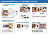 Electric Guitar Kit unfinished Rosewood Fingerboard Fretboard Guitar Body with All Accessories Fully Components Included Electric Guitar Kit All Parts Included Build Your Own (TZ-46) WoodArtSupply