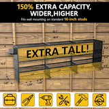 RacKeaLsi 49" W Large Power Tool Organizer Wall Mount, 4 Layer Heavy Duty Metal Tool Storage Rack with 12 Drills Holder, Utility Racks for Garage Workshop, Ideal Garage Organization RacKeaLsi