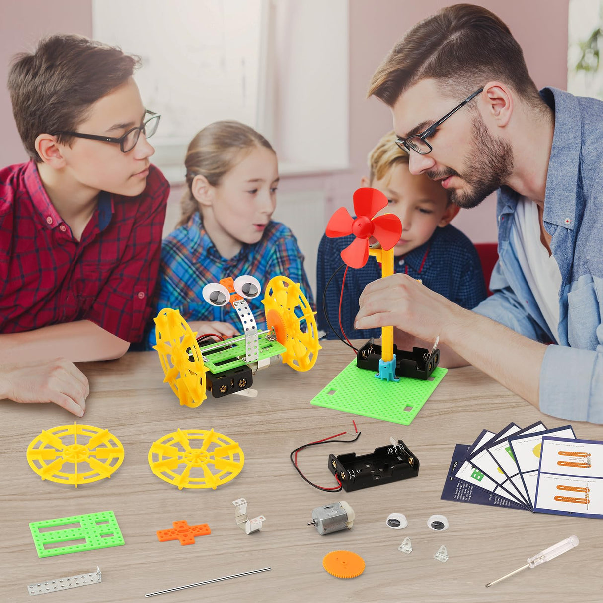 STEM Robotics Kits for Kids Science Kits Ages 5-7 6-8 8-10 8-12, Build A Engineering Robot Building Toys Science Experiments Projects, STEM Toys Activities for Boys Girls Age 8-12 WESAYEE