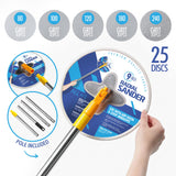 9 Inch Radial Sander for Drywall & Home Improvement Renovations, Ideal for All Home Projects - Includes 25pcs Wall Sanding Discs & Extension Pole, Use for Multiple Projects Paint Contractor Life