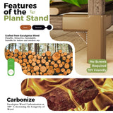 Bamworld Plant Stand Indoor Plant Shelf Outdoor Wood Plant Rack for Multiple Plants 3 Tiers Ladder Plant Holder for Living Room Patio Boho Home Decor for Gardening Mom Gifts Bamworld