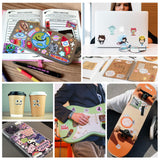 HTVRONT Sublimation Sticker Paper - 50 Pcs Glossy White Waterproof Sublimation Stickers 8.5 * 11in for Decoration HTVRONT