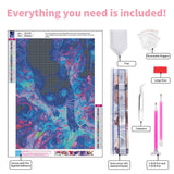 Diamond Art Kits for Adults, 5D Black Cat Diamond Painting Kits for Beginner, DIY Black Cat Gem Art Dots for Adults, Perfect for Home Wall Decor 12x16 Inch GEEHEIY